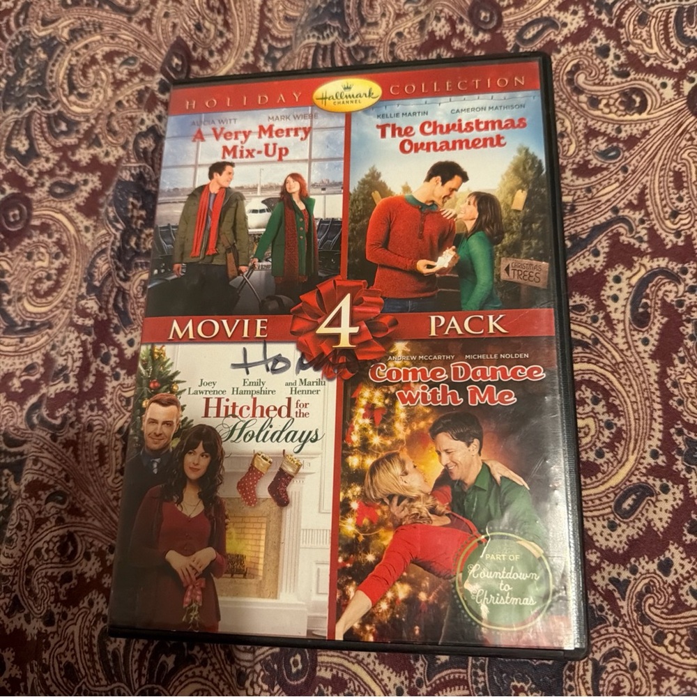 Hallmark Holiday Movie 4-Pack DVD with Red and Green Covers